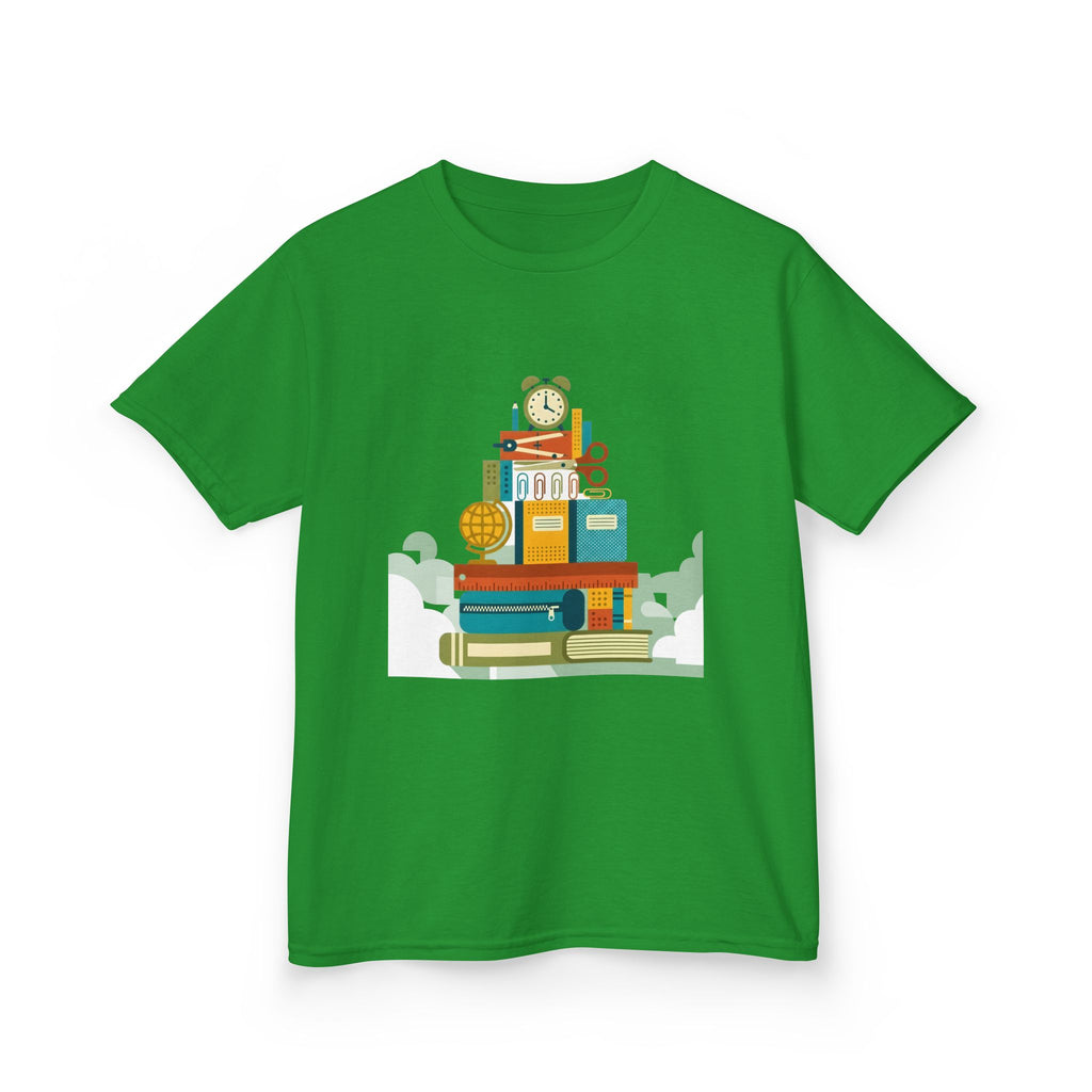 Kids Tee - Flat Vector School Supplies Stack | Back to School 2026