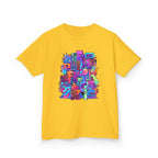 Kids Glitch Art Tee - FUNGUS Neon Cyberpunk Design | Retro