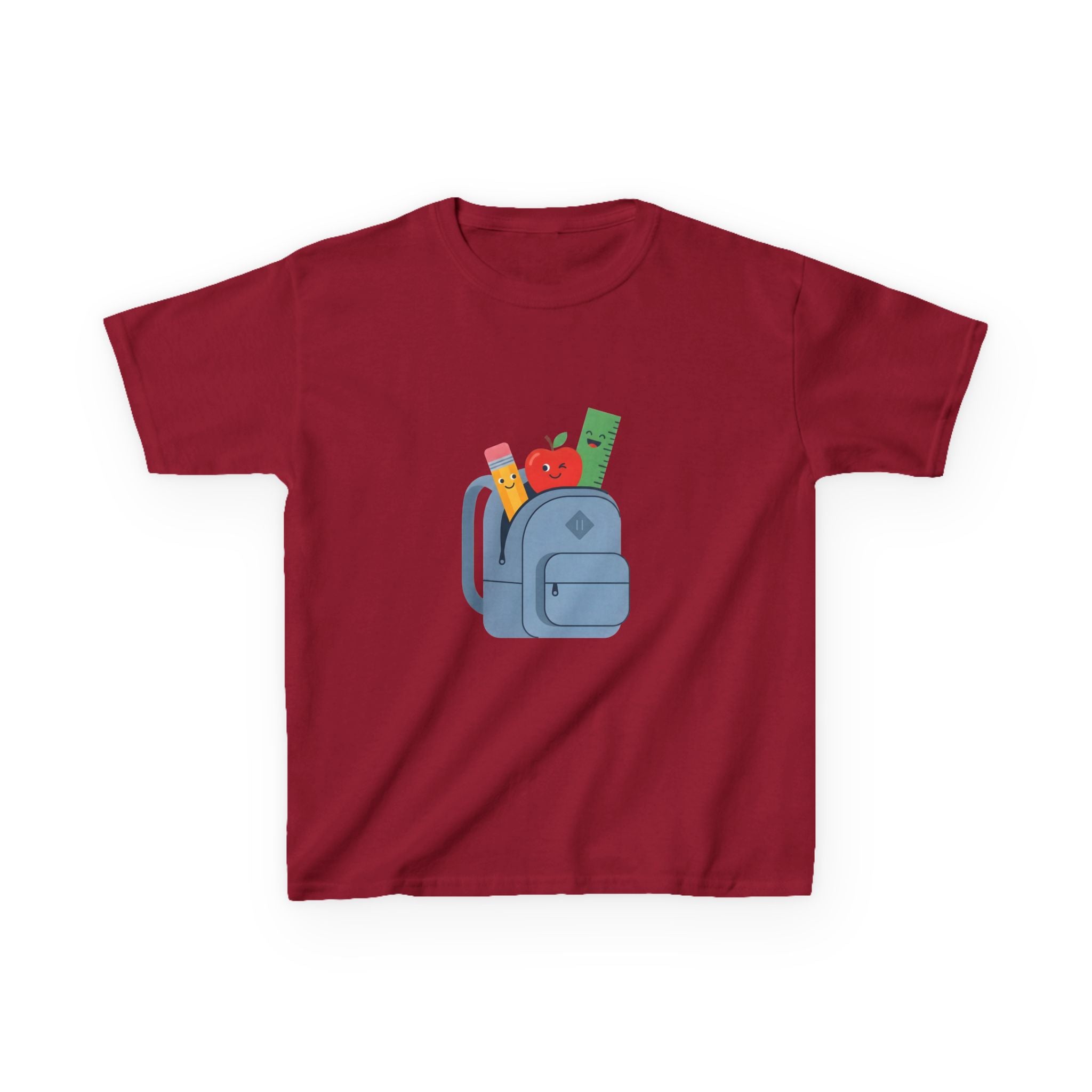 Kids Back to School Tee - Cute School Supplies Cartoon | 2026