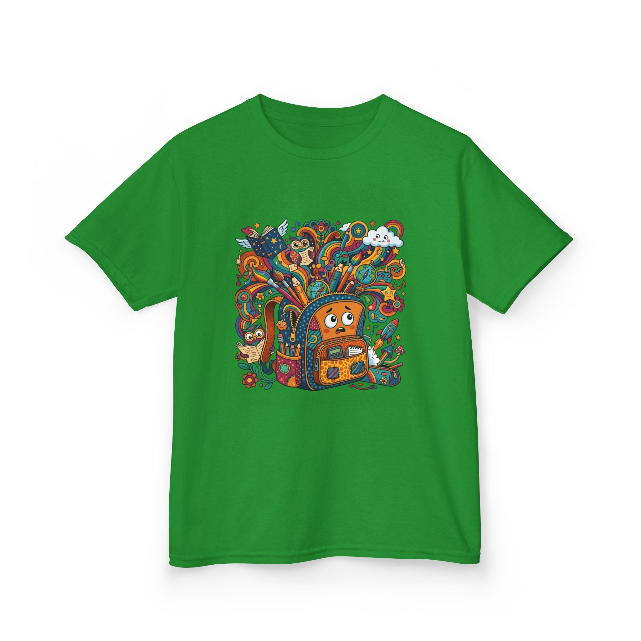 Kids Tee - Whimsical School Owl & Backpack | Back to School 2026