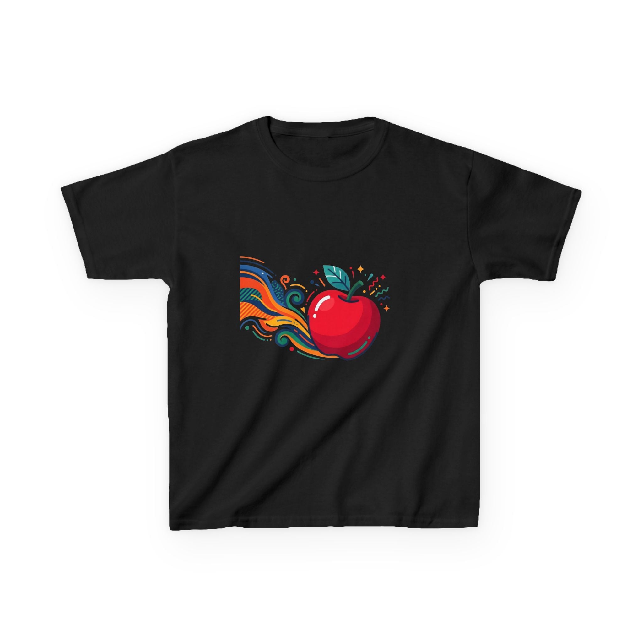 Kids Abstract Fruit Tee - Vibrant Apple Art | Creative Design