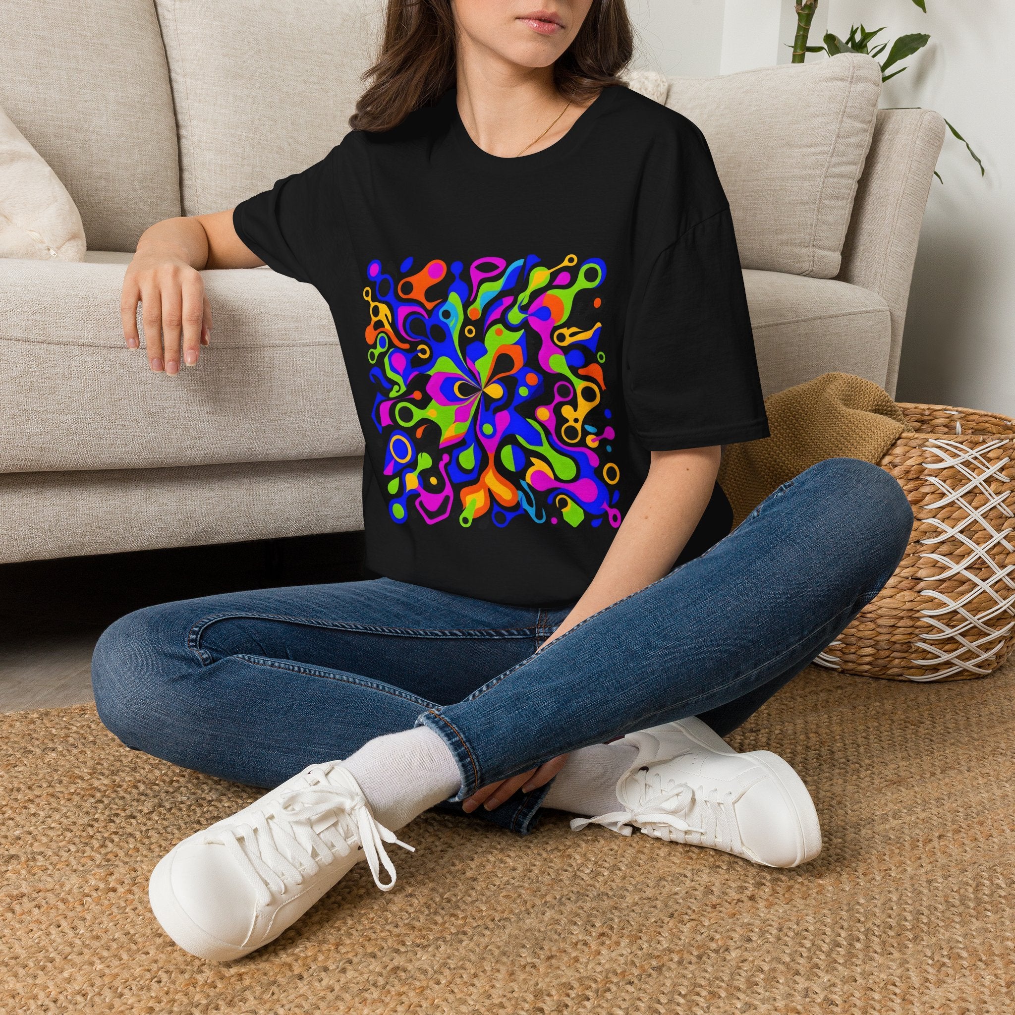 Unisex T-Shirt - Vibrant Organic Abstract | Psychedelic Flow