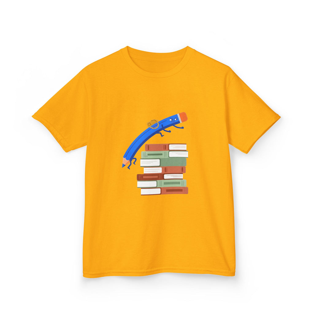 Kids Tee - Back to School Education | Books & Pencil