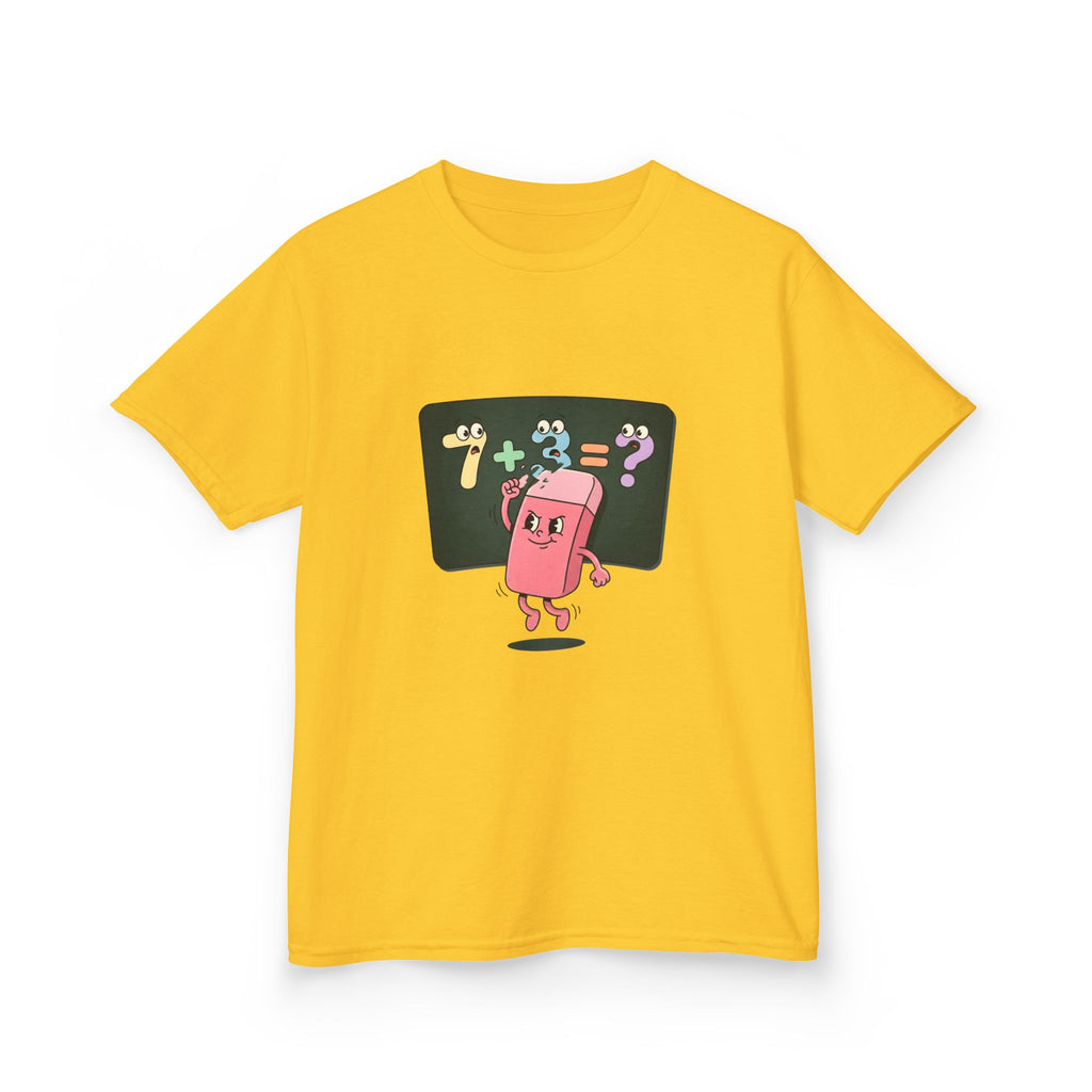 Kids Retro Math Tee - Playful Eraser Addition Problem