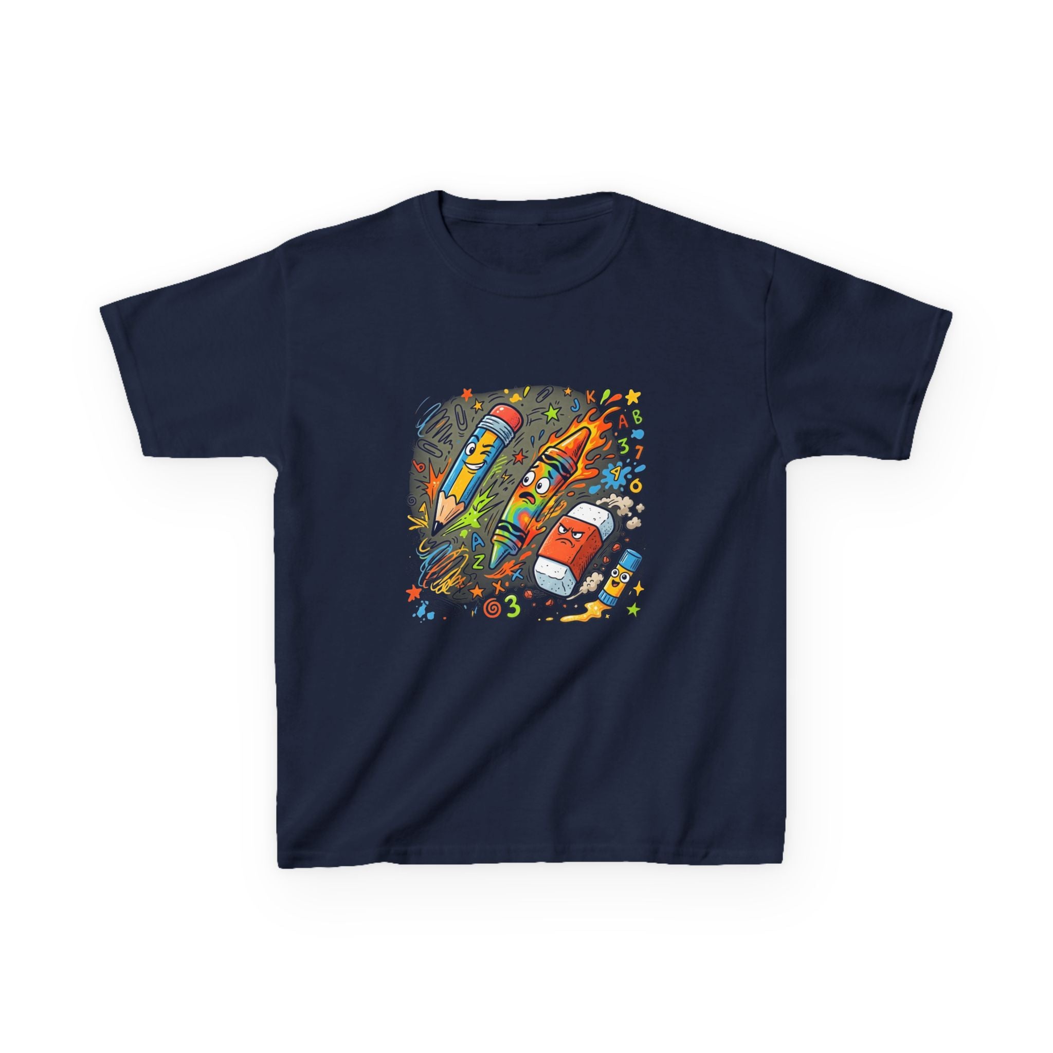 Kids Tee - Vibrant Doodle School Supplies | Back to School