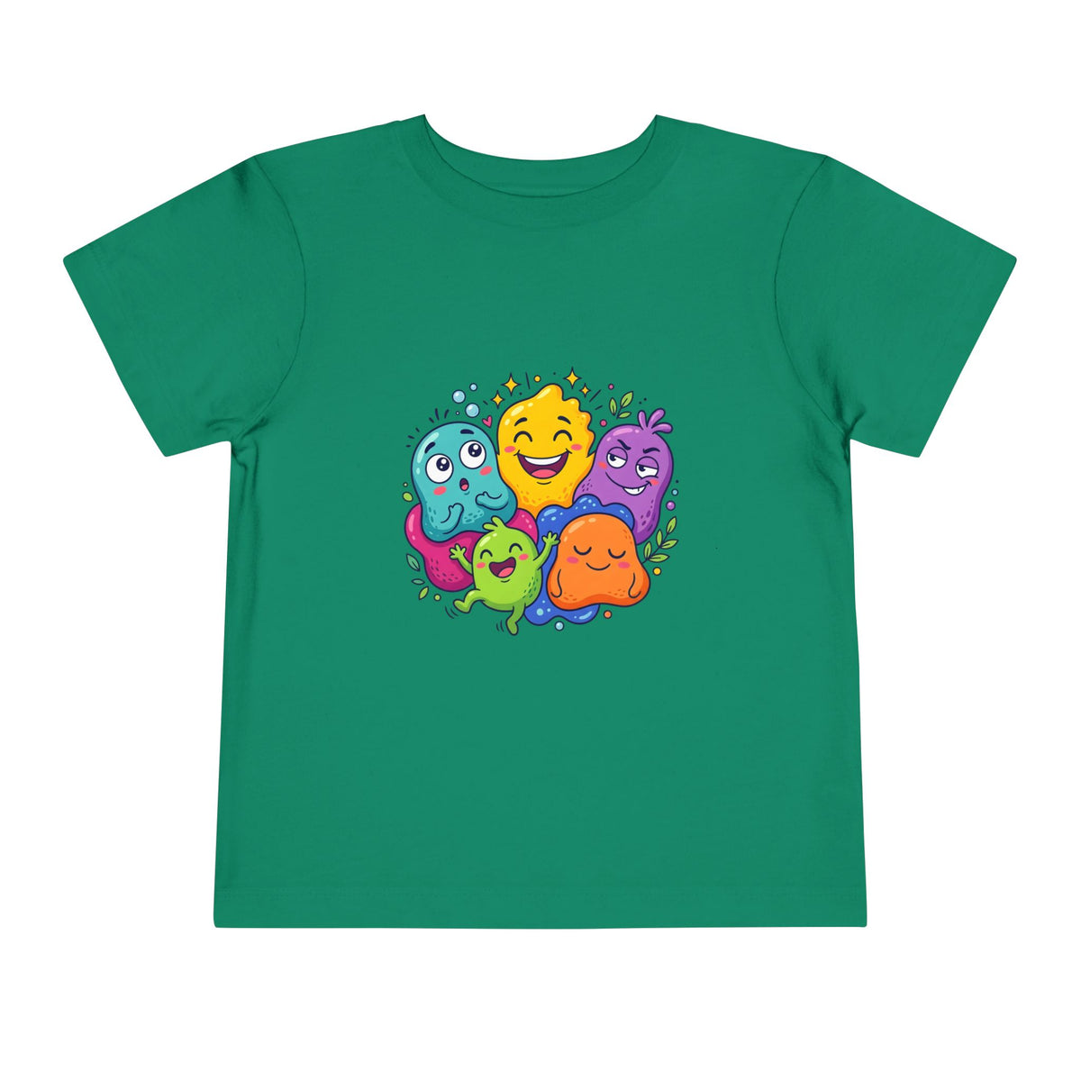 Toddler Monster Tee - Cute Happy Colorful Cartoon Kids Shirt