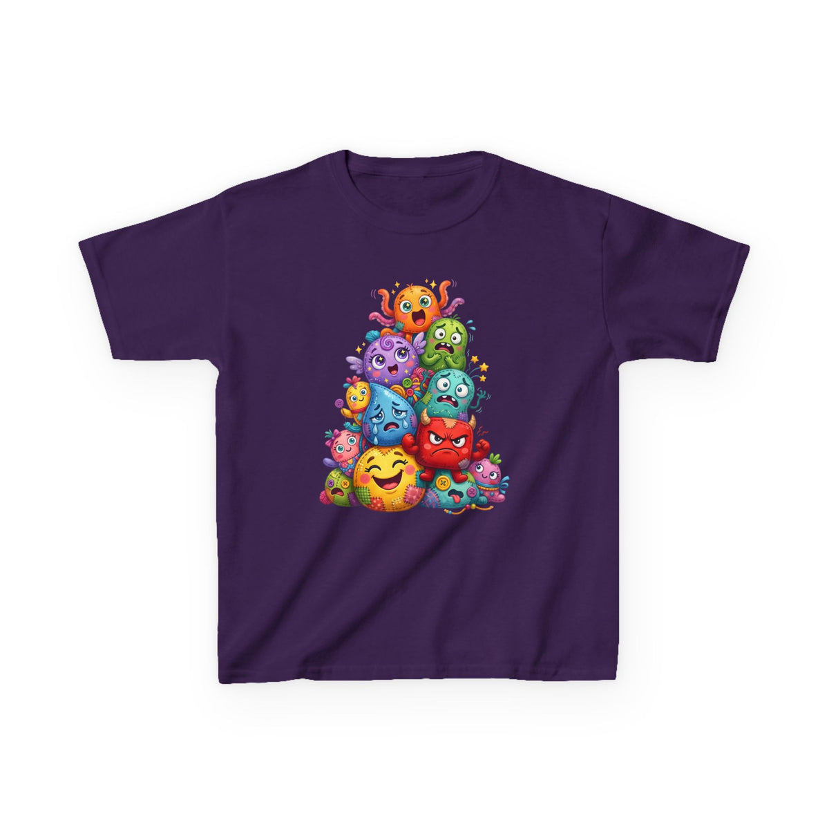 Kids T-Shirt - Cute Monster Pile | Whimsical Cartoon Design