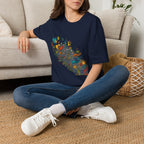 Unisex T-Shirt - Groovy Folk Art Love & Peace | Vibrant Community