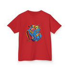 Kids Tee - Vibrant Geometric School Supplies Cartoon | Back to School