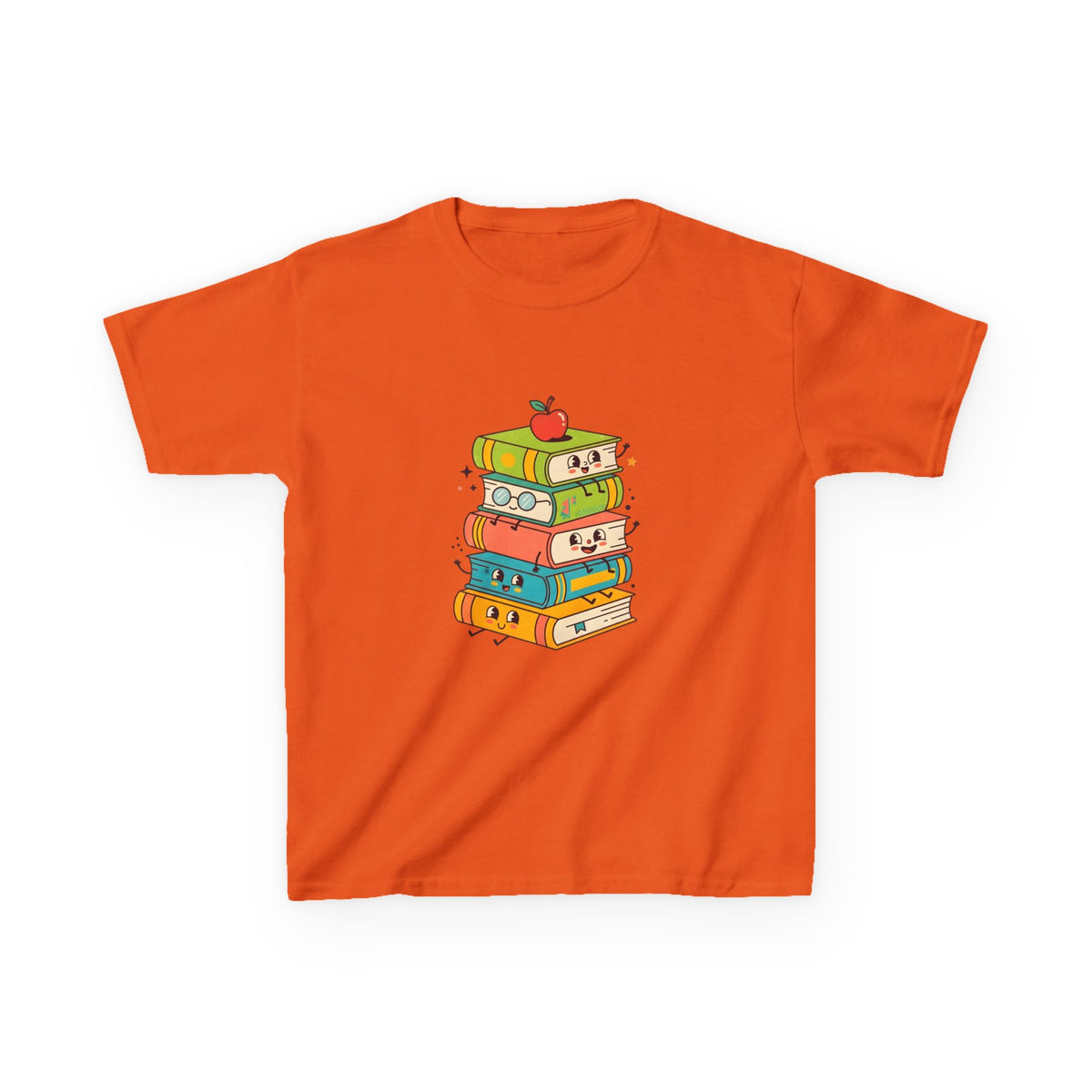 Kids Bookworm Tee - Whimsical Retro Reading & Learning Design