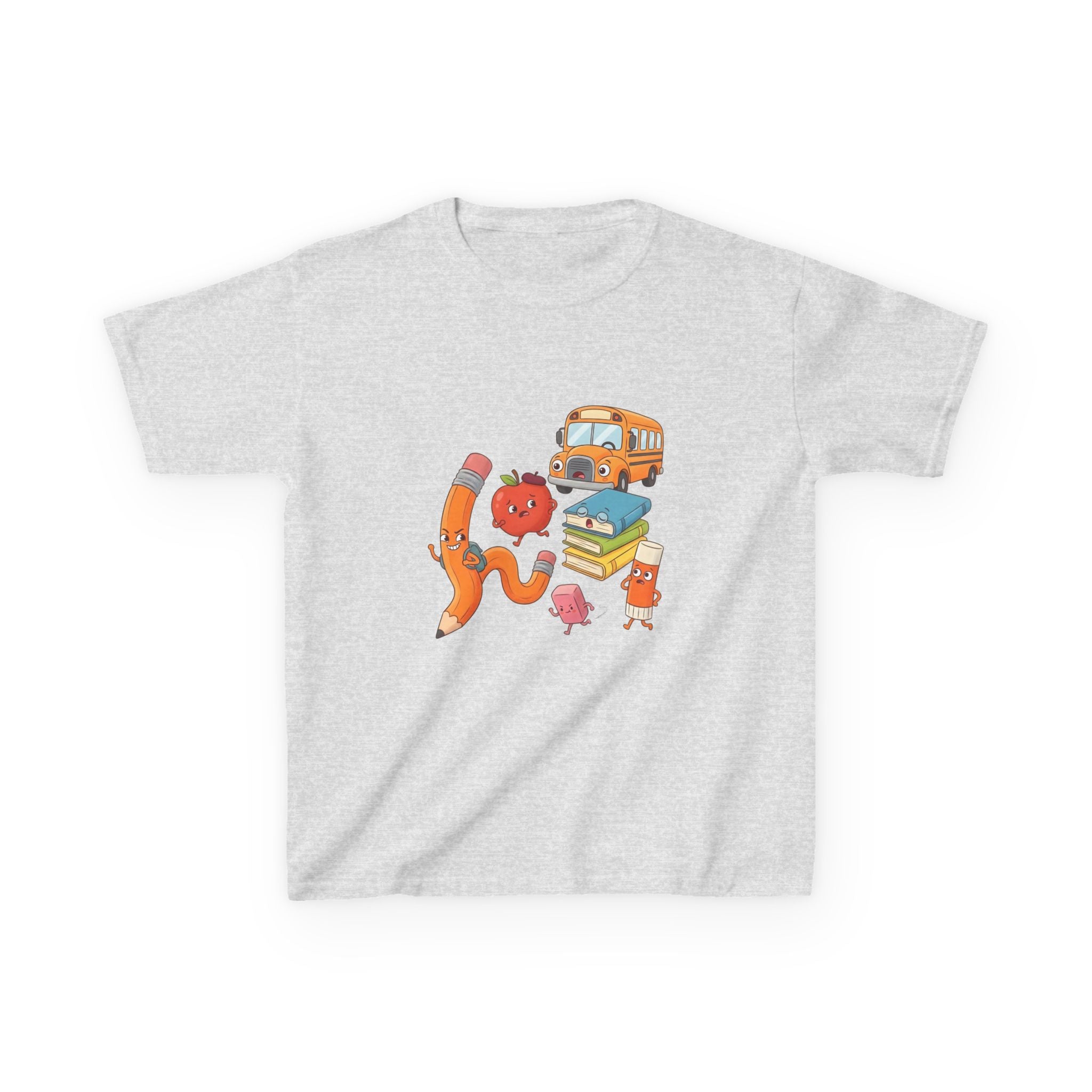 Kids T-Shirt - Cute Cartoon School Supplies | First Day of School