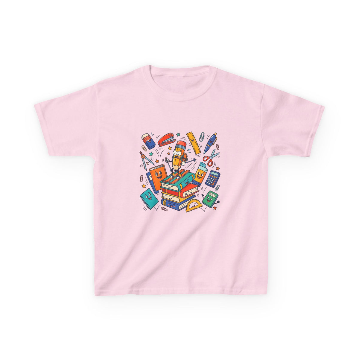 Kids T-Shirt - Cute Doodle School Supplies | First Day 2026