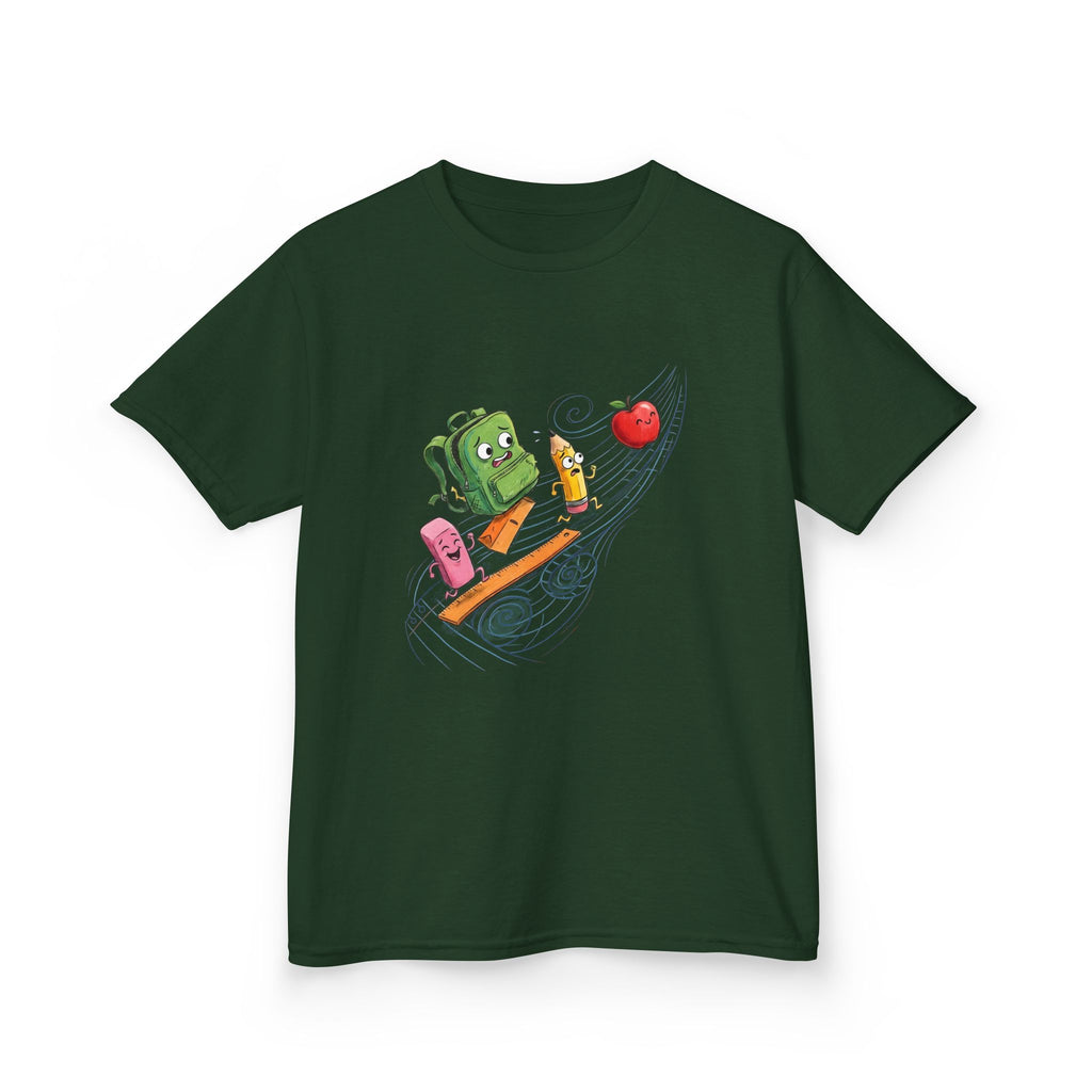 Kids Cartoon School Supplies T-Shirt - Back to School Chaos | 2026