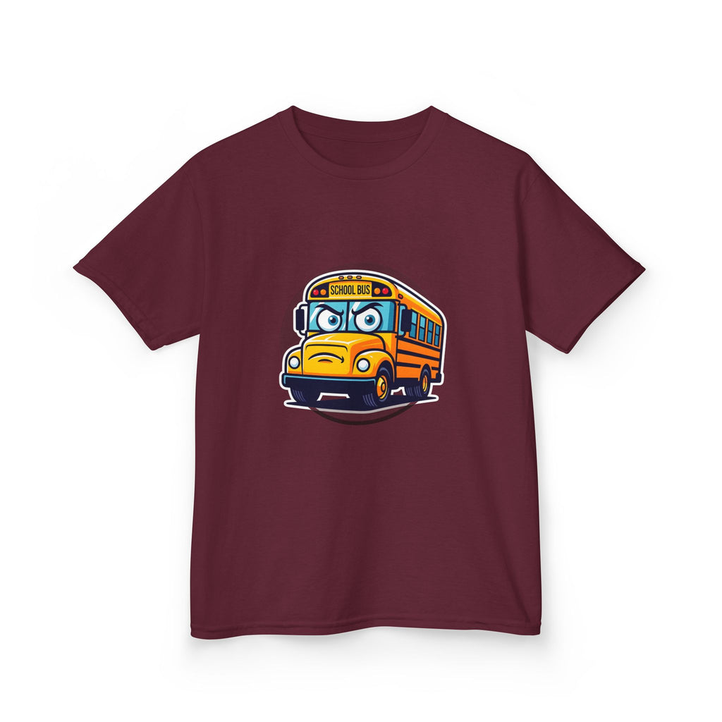 Kids T-Shirt - Angry SCHOOL BUS Cartoon Tee | Funny Character