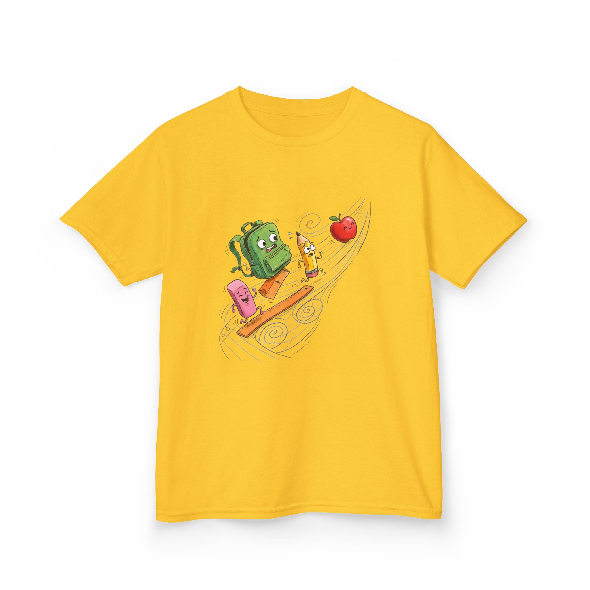 Kids Cartoon School Supplies T-Shirt - Back to School Chaos | 2026