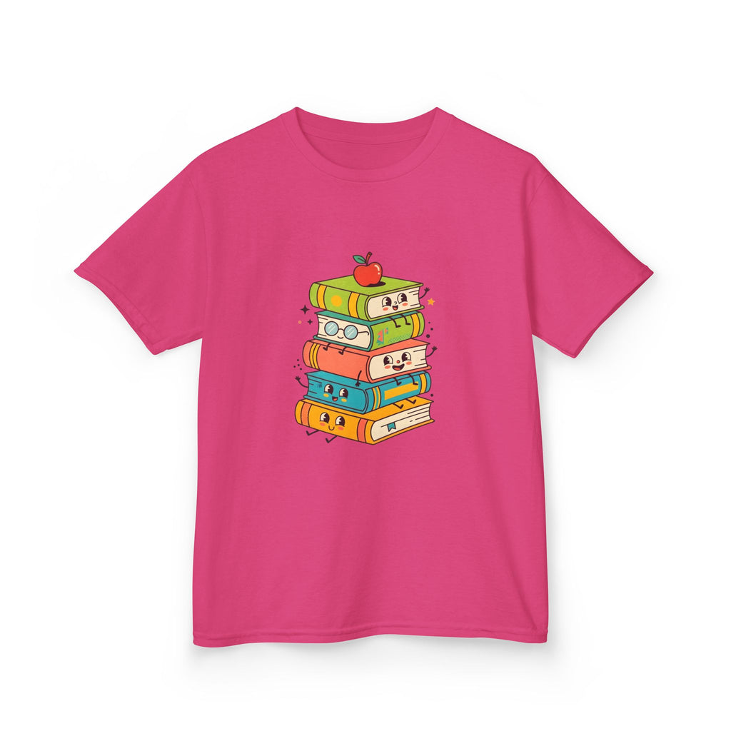Kids Bookworm Tee - Whimsical Retro Reading & Learning Design