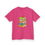 Kids Bookworm Tee - Whimsical Retro Reading & Learning Design