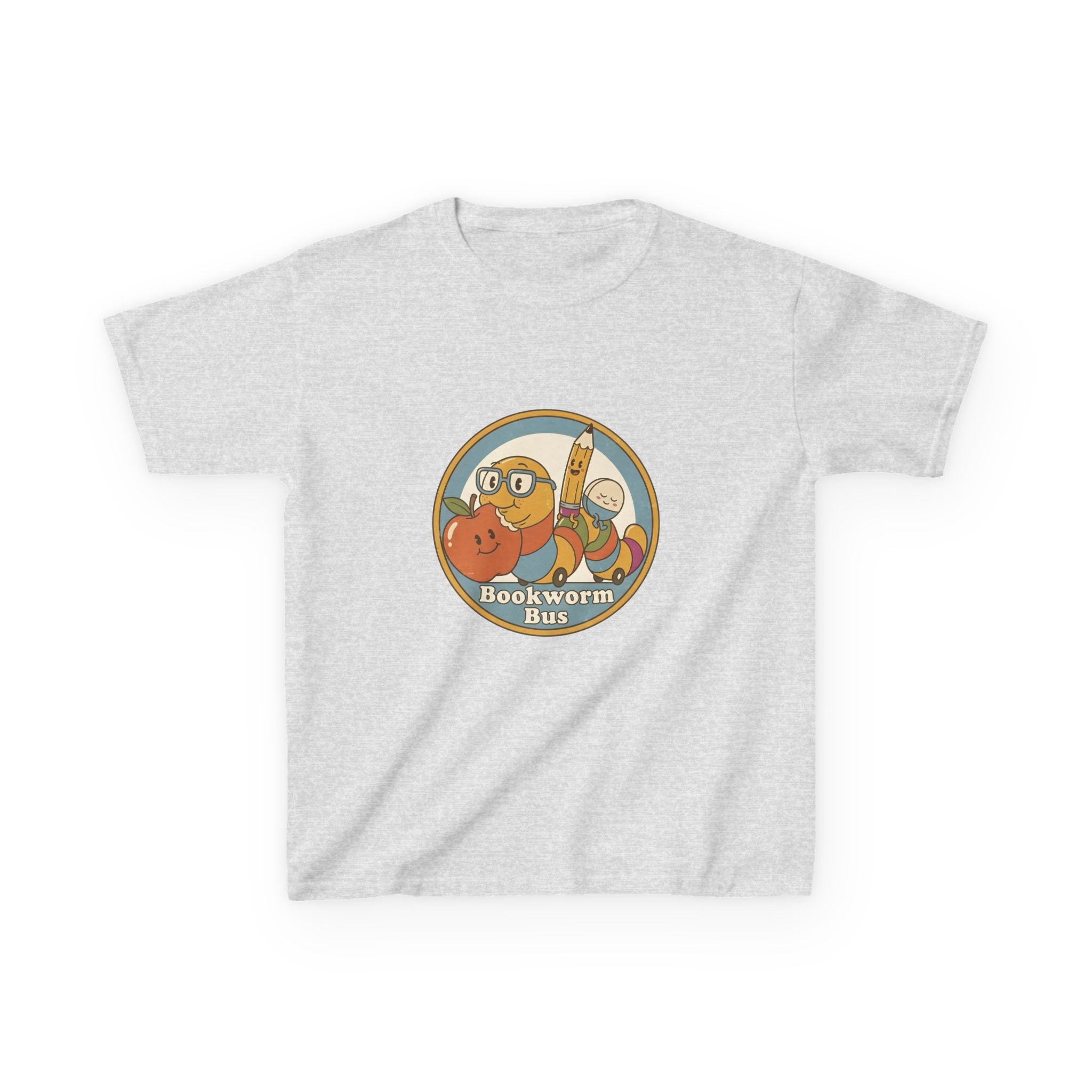 Kids Bookworm T-Shirt - School Bus | Educational Learning