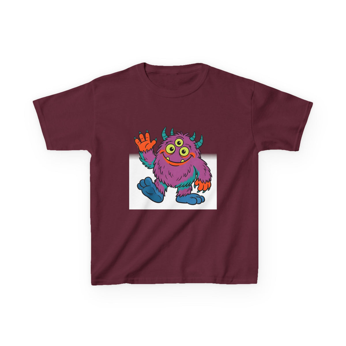 Kids T-Shirt - Cute 3-Eyed Monster Cartoon | Colorful & Fun