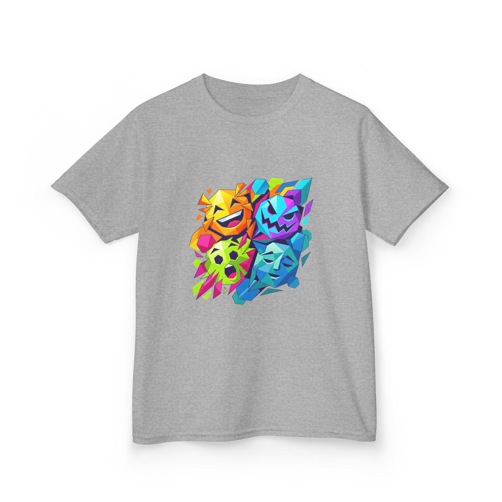 Kids T-Shirt - Vibrant Geometric Faces | Abstract Art
