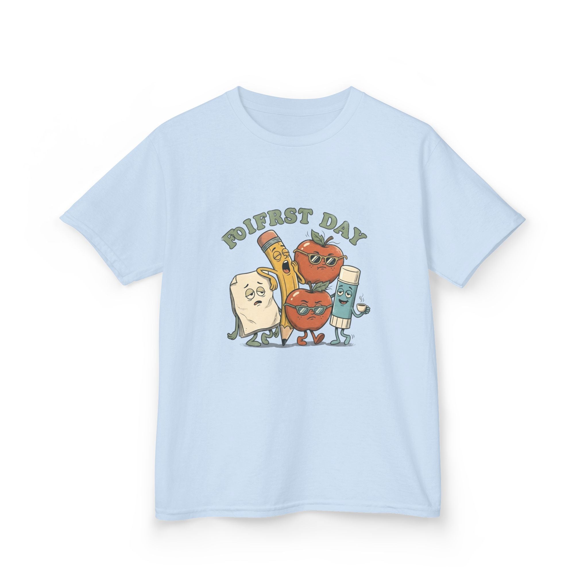 Kids Tee - Funny "FIRST DAY" Tired School Supplies Back to School 2026