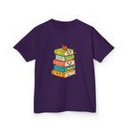 Kids Bookworm Tee - Whimsical Retro Reading & Learning Design
