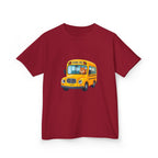 Kids School Bus T-Shirt - Cute Squirrel Driving Cartoon Tee | Back to