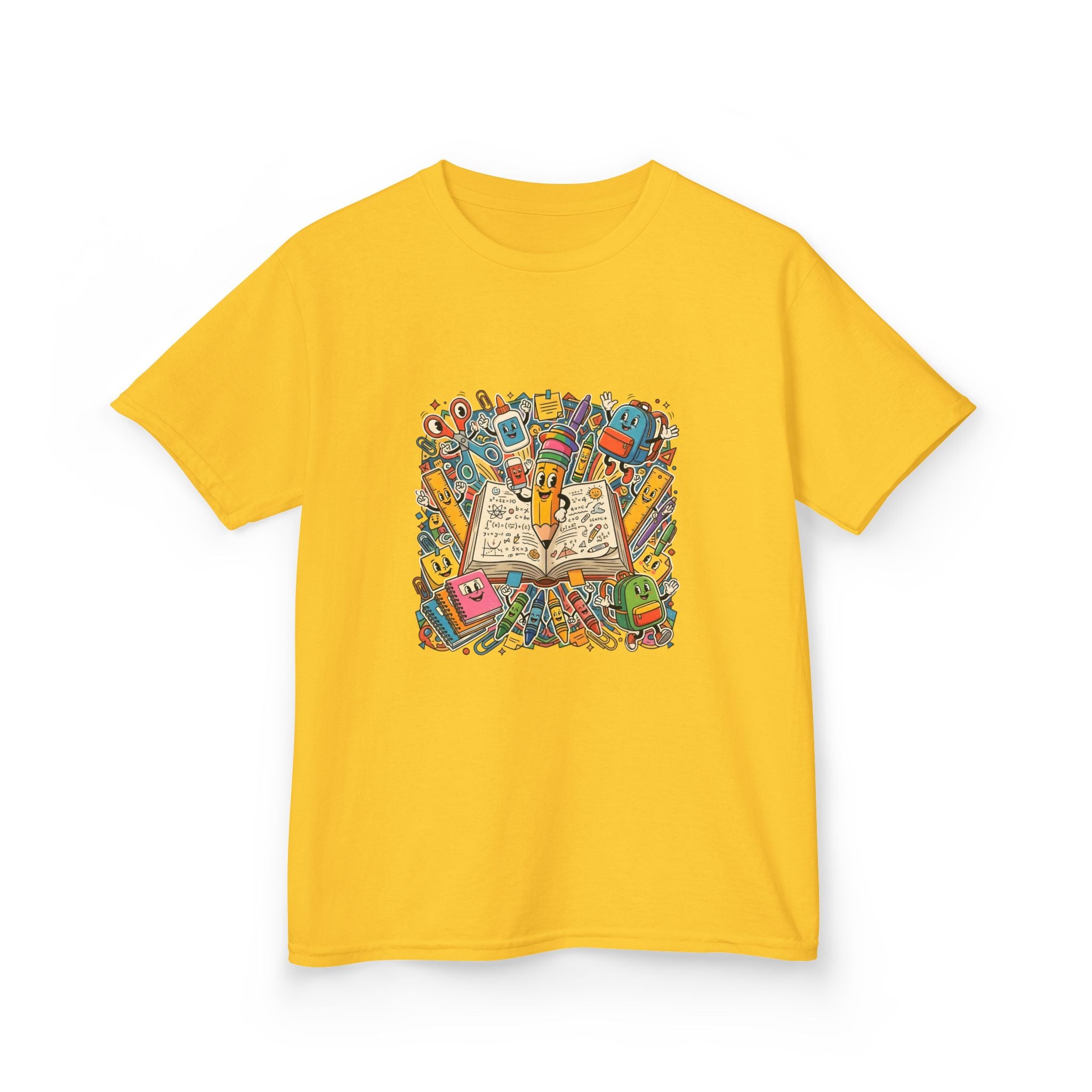 Kids Back to School Tee - Math Equations & School Supplies | 2026
