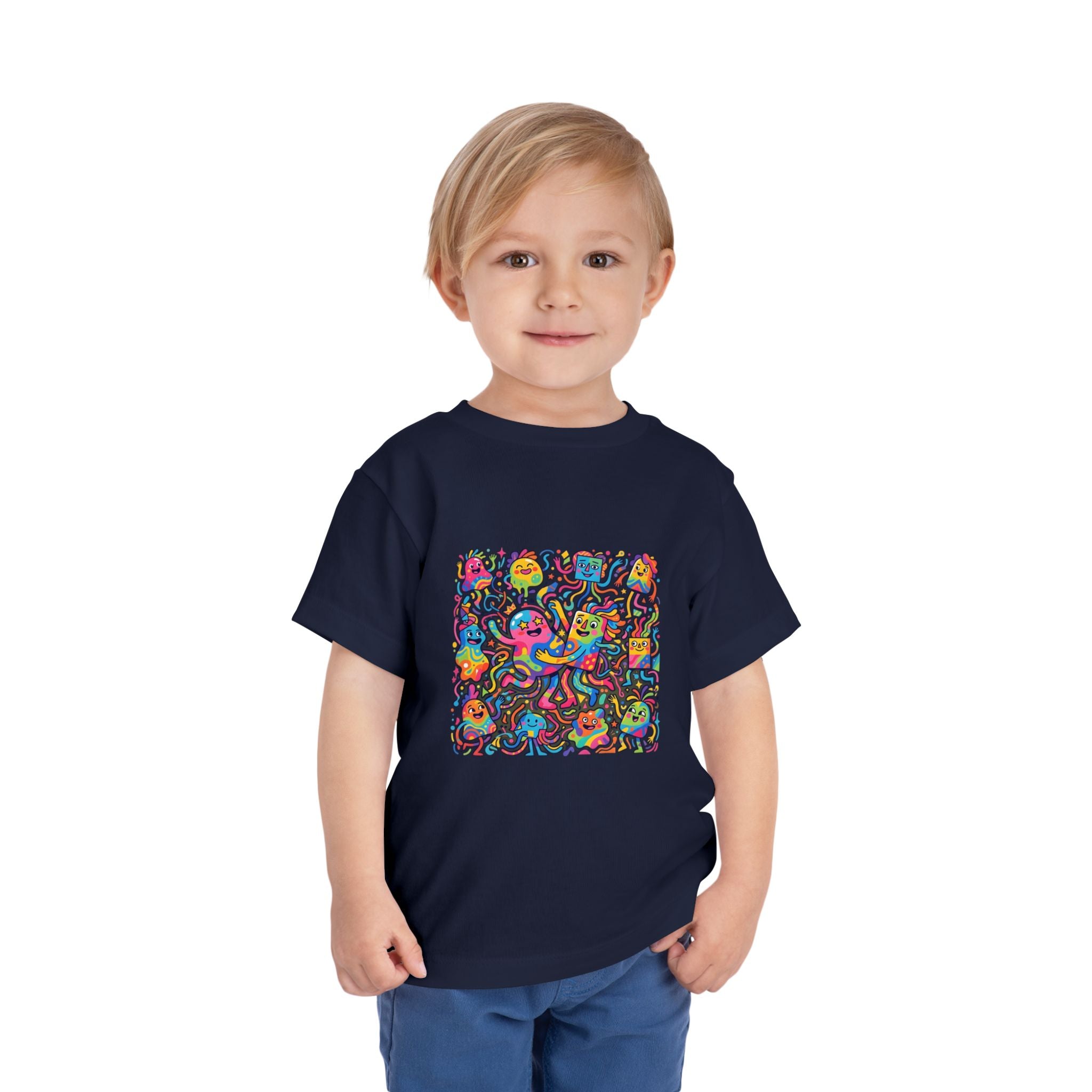 Toddler T-Shirt - Vibrant Whimsical Creatures | Doodle Art
