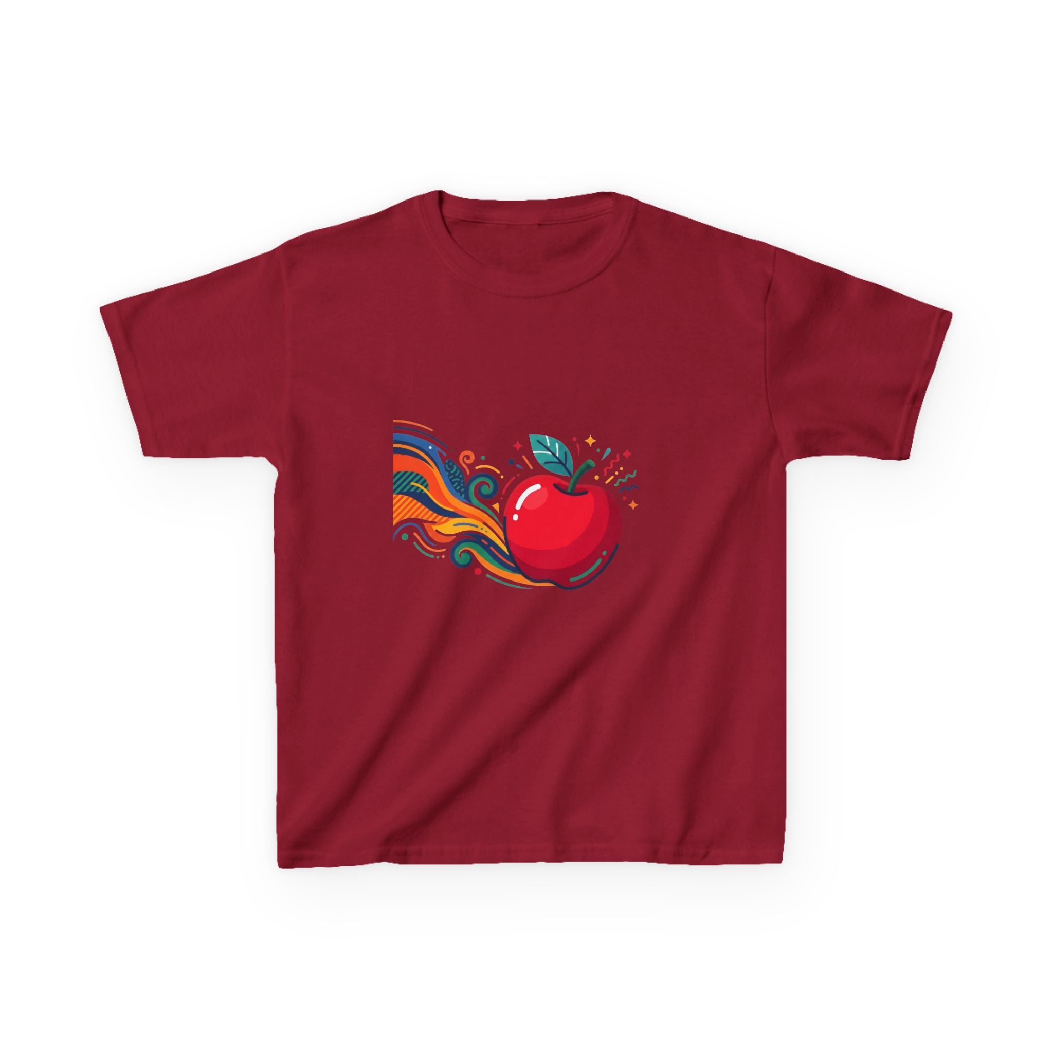 Kids Abstract Fruit Tee - Vibrant Apple Art | Creative Design