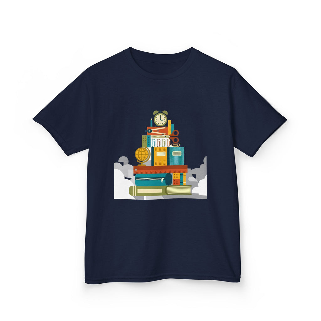 Kids Tee - Flat Vector School Supplies Stack | Back to School 2026