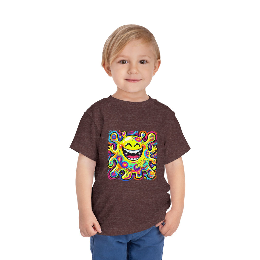 Toddler Tee - Vibrant Psychedelic Monster | Kids Abstract Cartoon Art