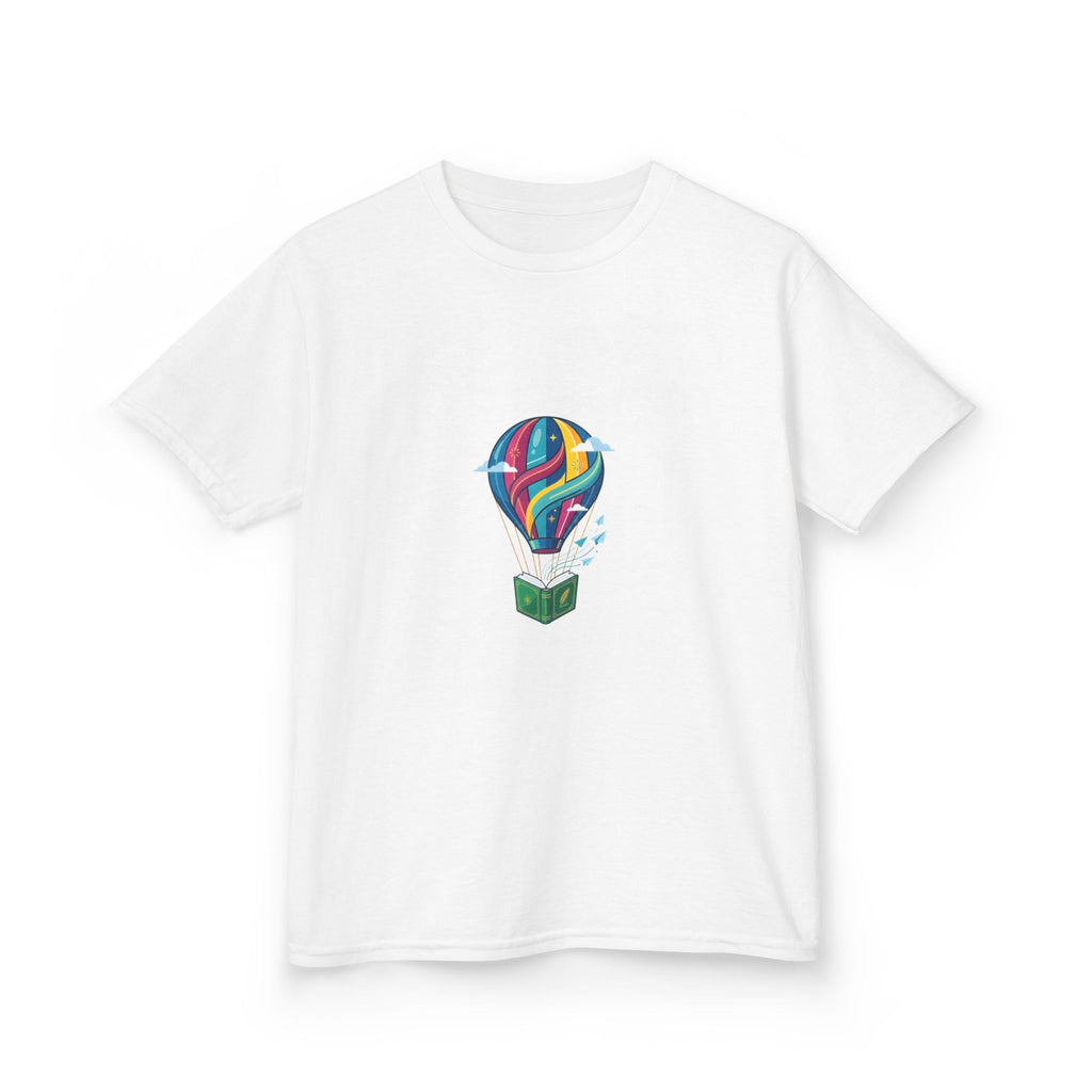 Kids T-Shirt - Bookworm Hot Air Balloon Reading Adventure Tee