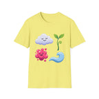 Cute Nature T-Shirt - Whimsical Cloud Sprout Wave Design | Unisex