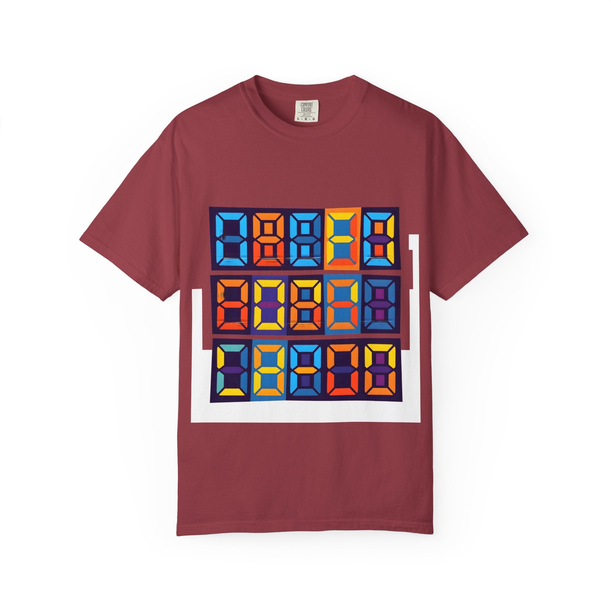 Unisex T-Shirt - Retro Tech 8-Bit Digital Display | Comfort Colors
