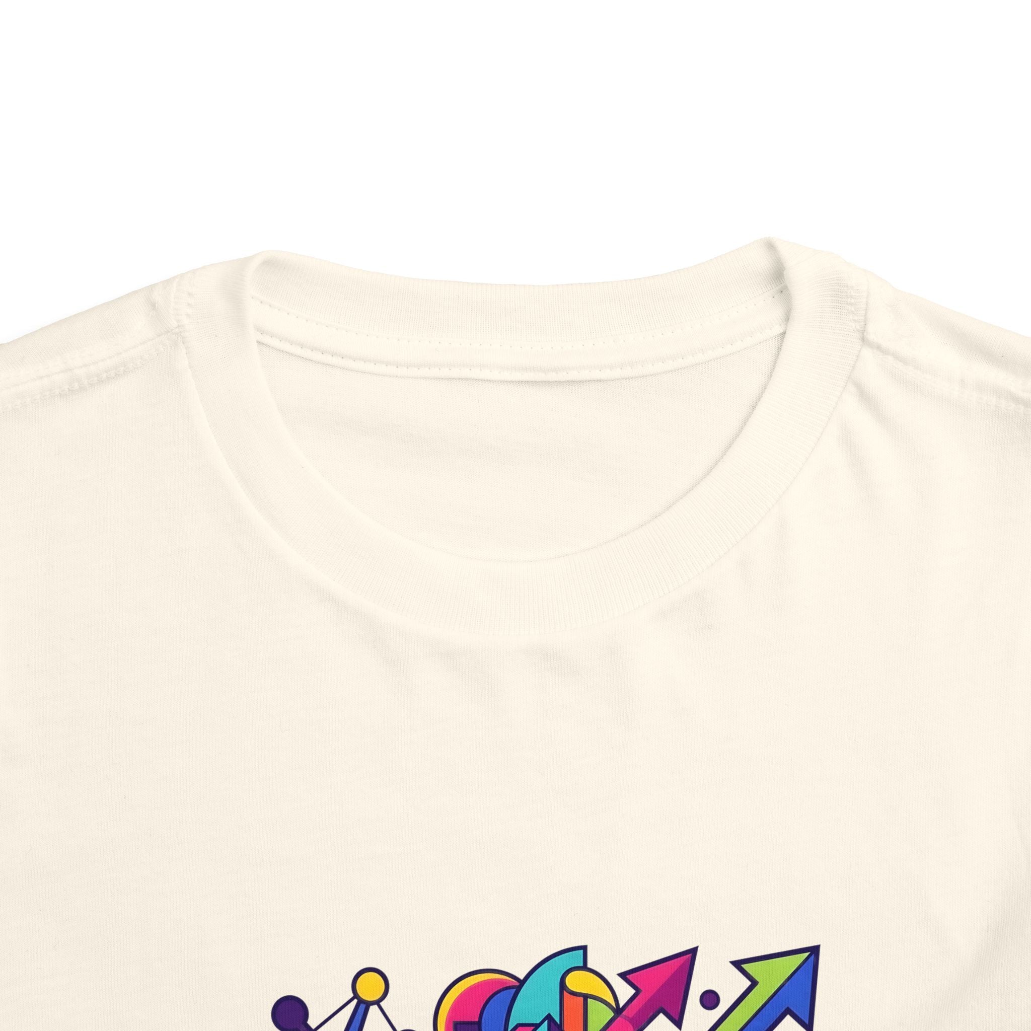 Toddler Crypto Shirt - Neon Geometric Digital Art | Blockchain Kids