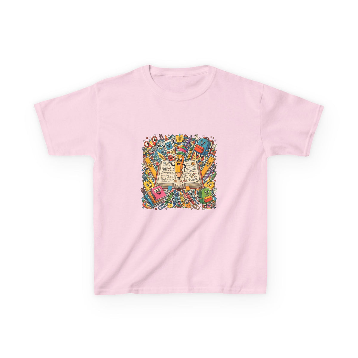 Kids Back to School Tee - Math Equations & School Supplies | 2026