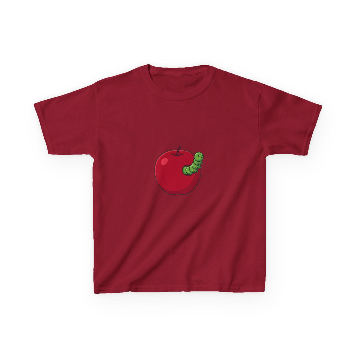 Kids T-Shirt - Cute Hungry Bookworm Caterpillar Apple Tee