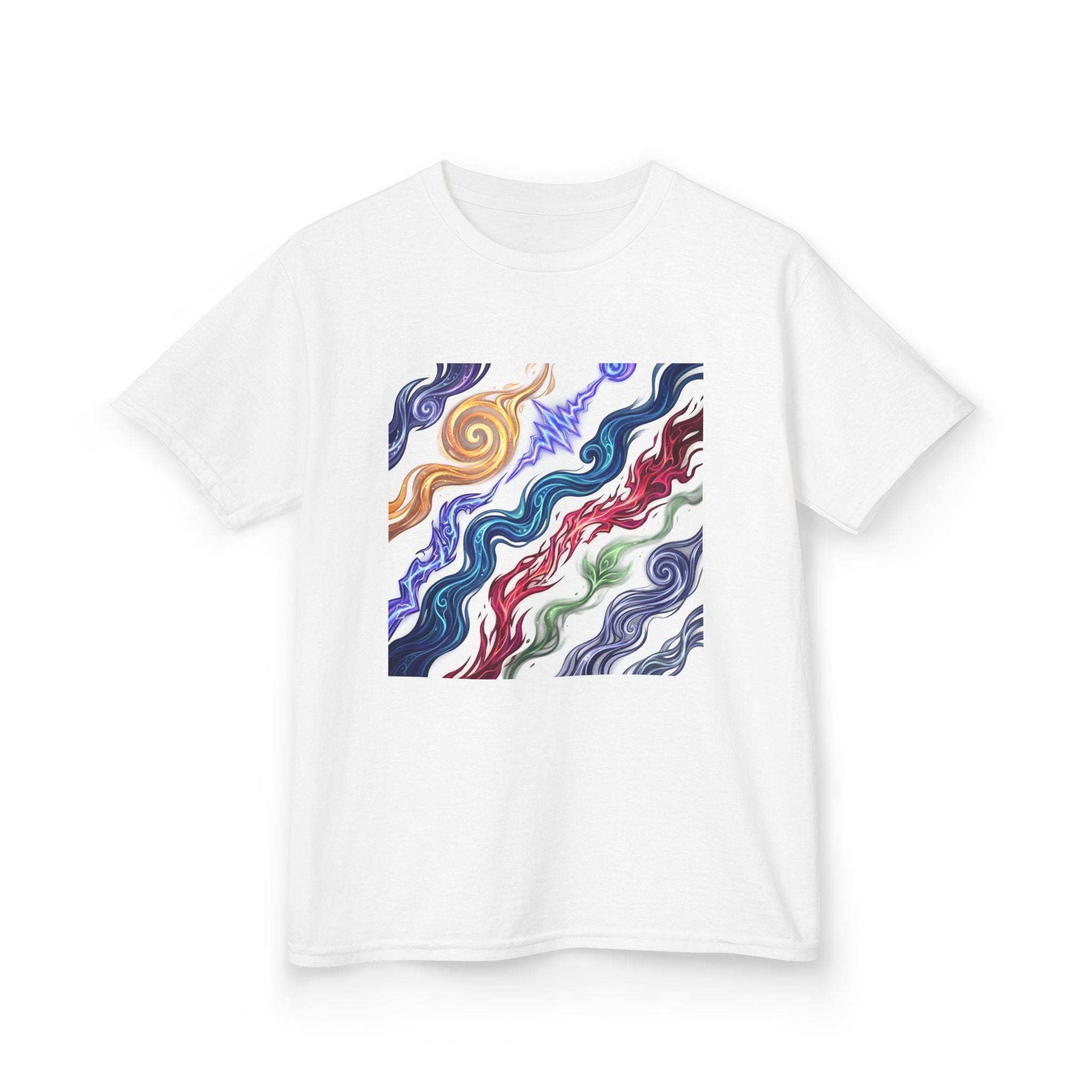 Kids Tee - Vibrant Elemental Magic Energy | Fantasy Glow