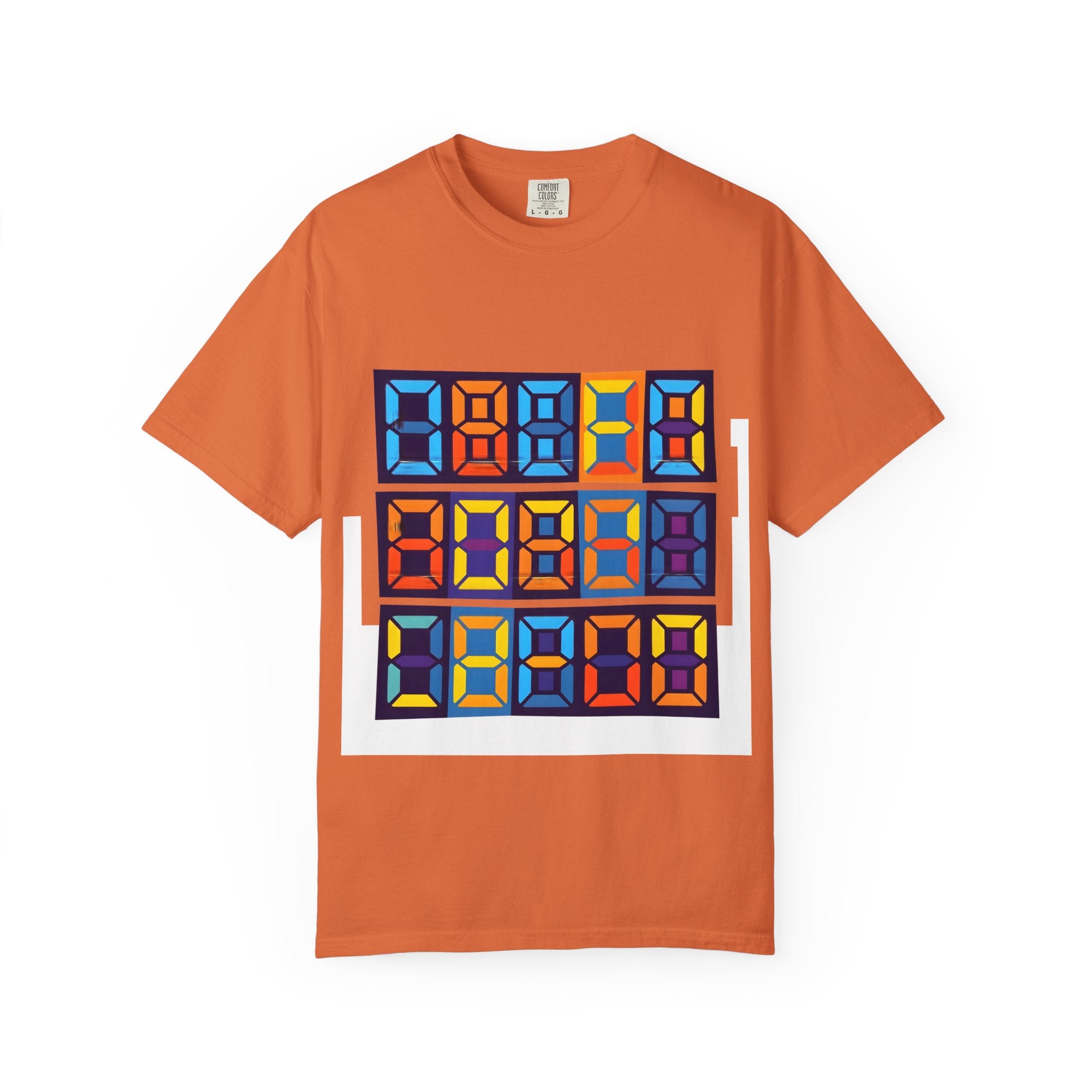 Unisex T-Shirt - Retro Tech 8-Bit Digital Display | Comfort Colors