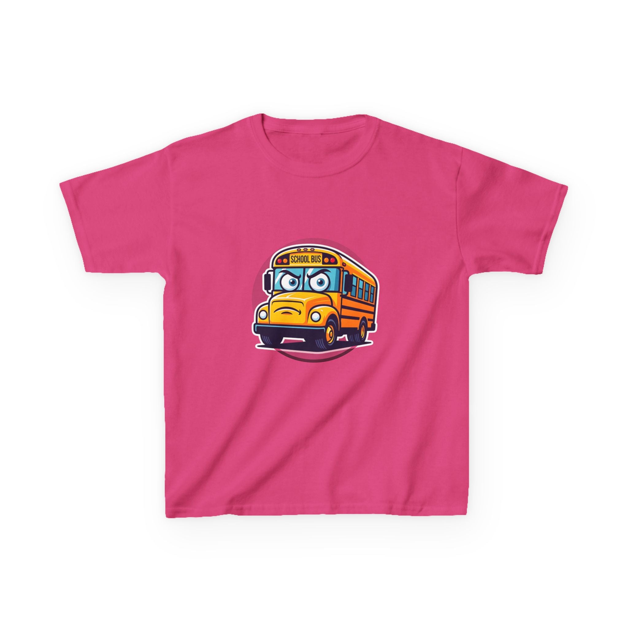 Kids T-Shirt - Angry SCHOOL BUS Cartoon Tee | Funny Character