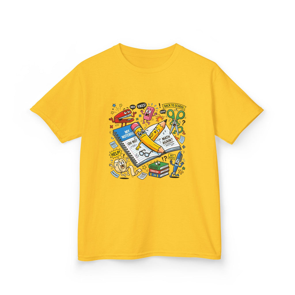 Kids Tee - Back to School Anxiety MEH YIKES! Funny Student