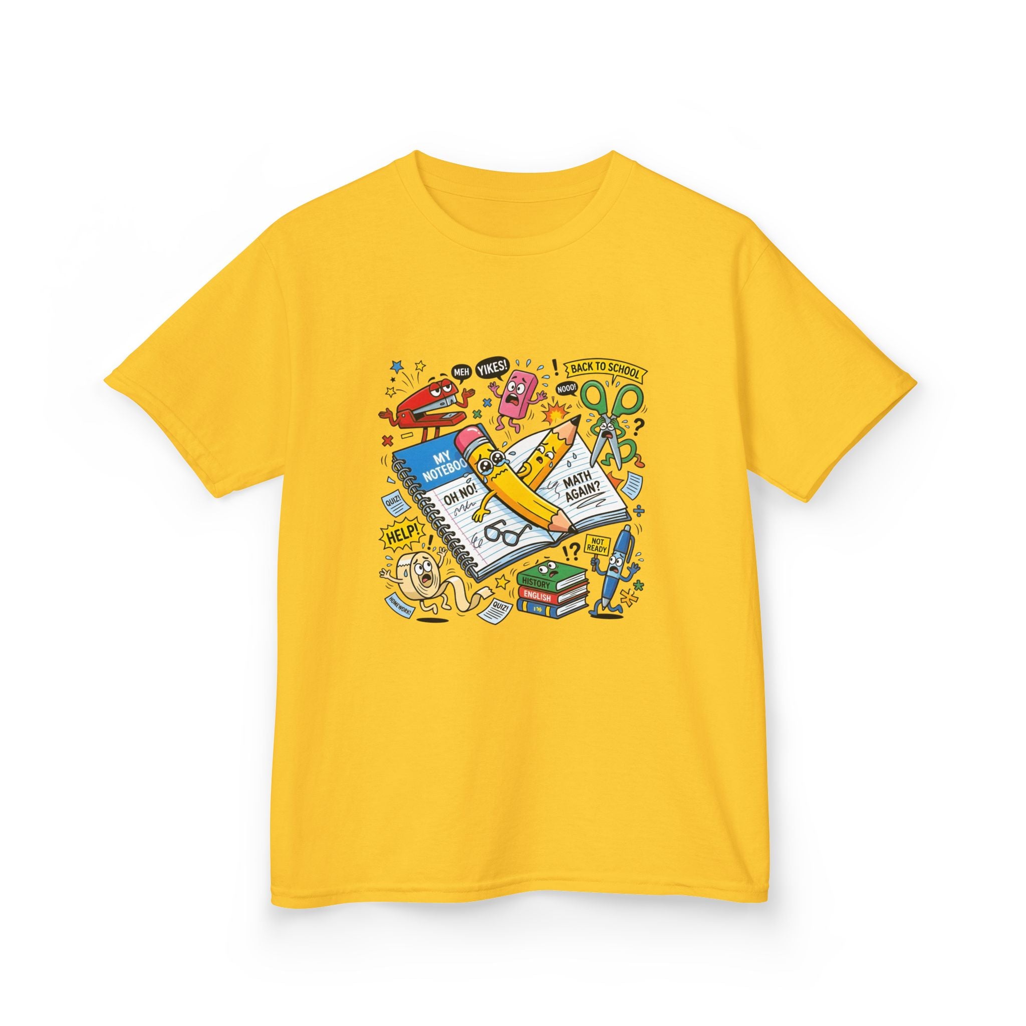 Kids Tee - Back to School Anxiety MEH YIKES! Funny Student