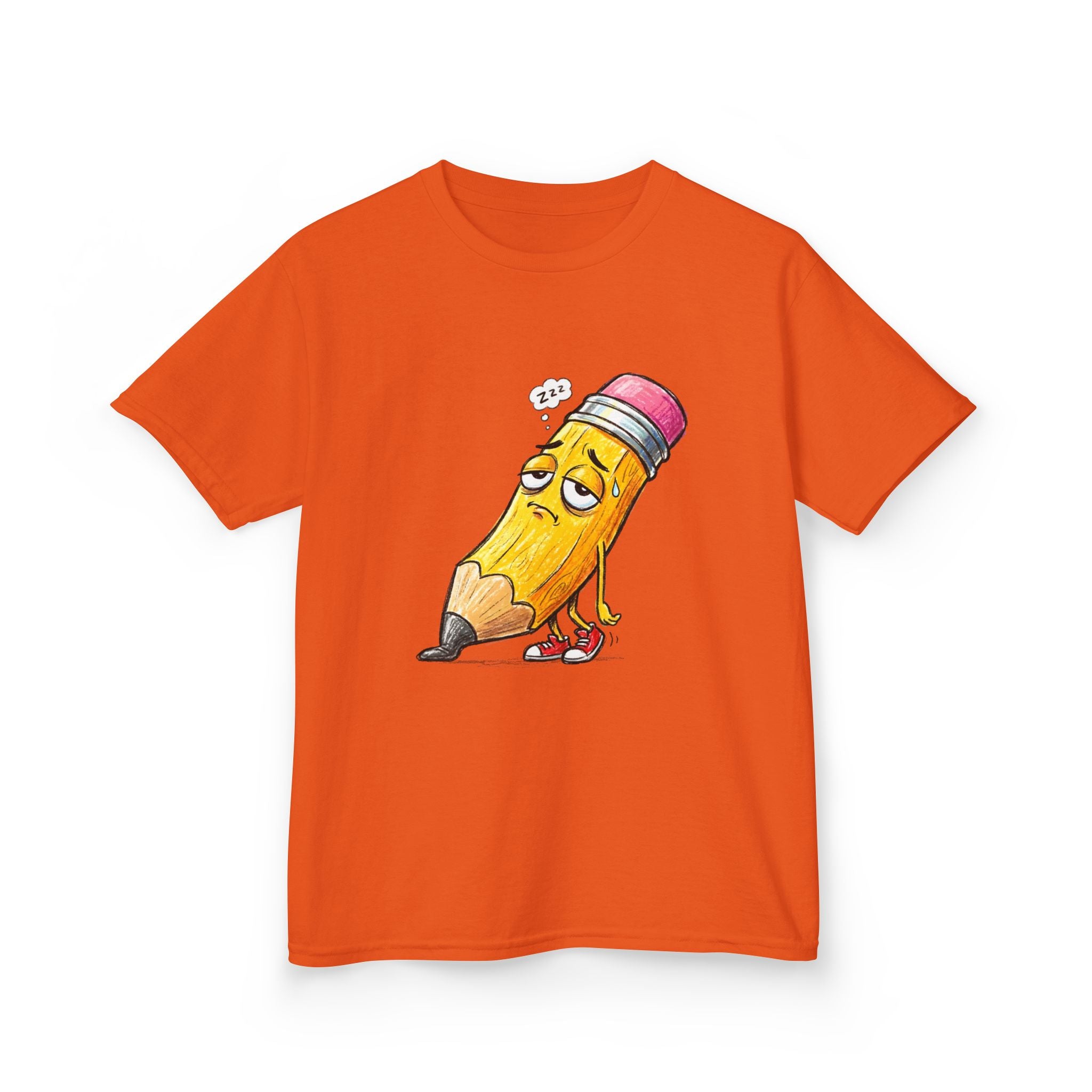 Kids T-Shirt - Tired Pencil Zzz Cartoon | Funny Back to School