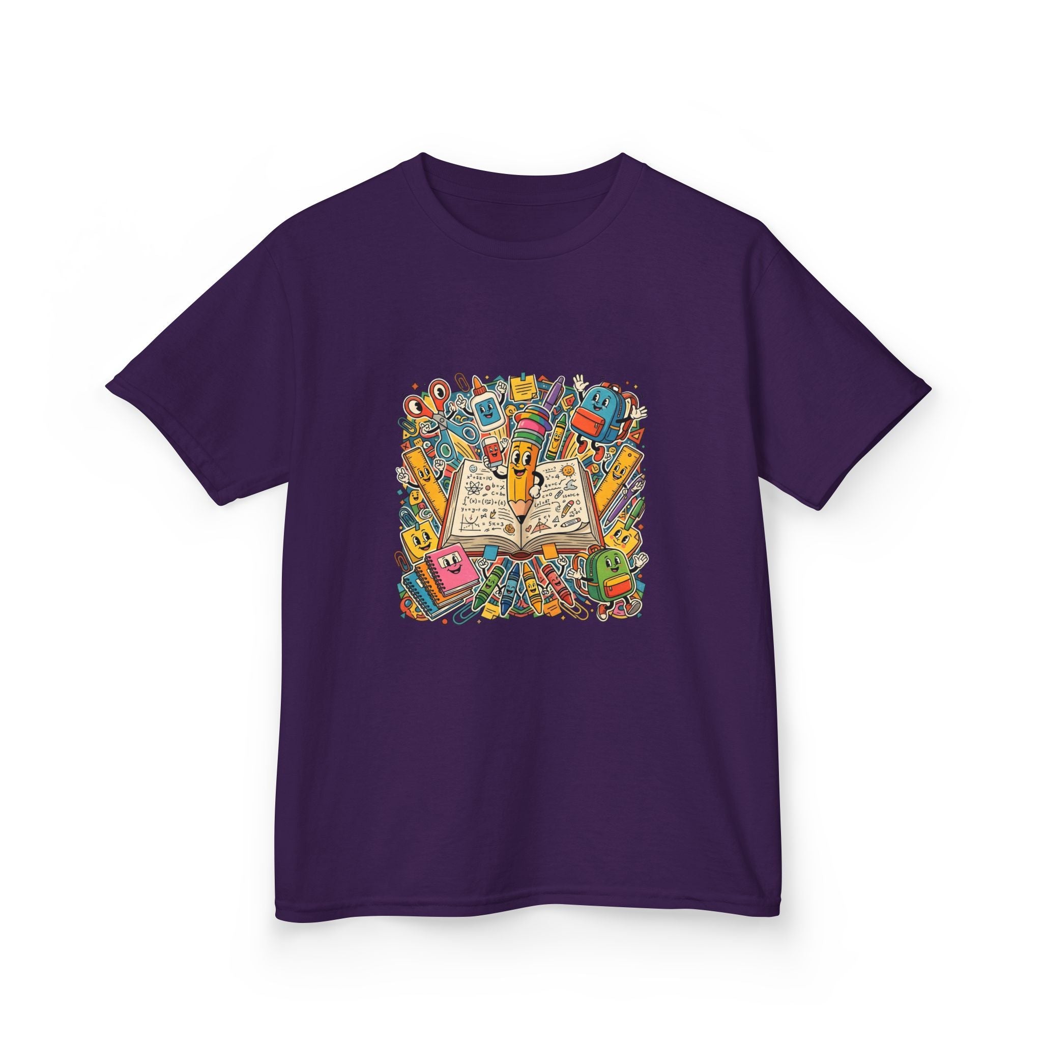 Kids Back to School Tee - Math Equations & School Supplies | 2026