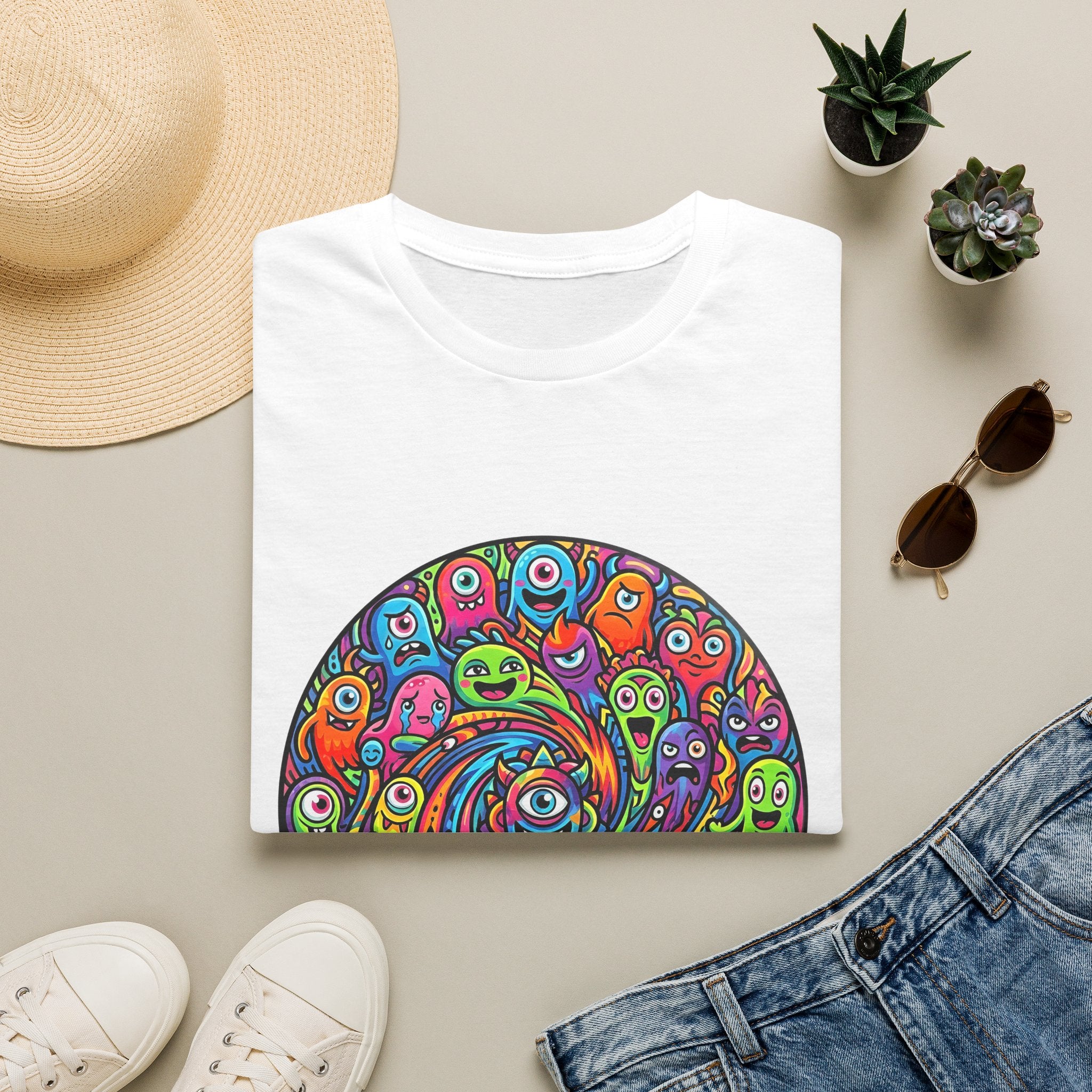 T-Shirt - Psychedelic Monster Swirl | Vibrant Alien Party