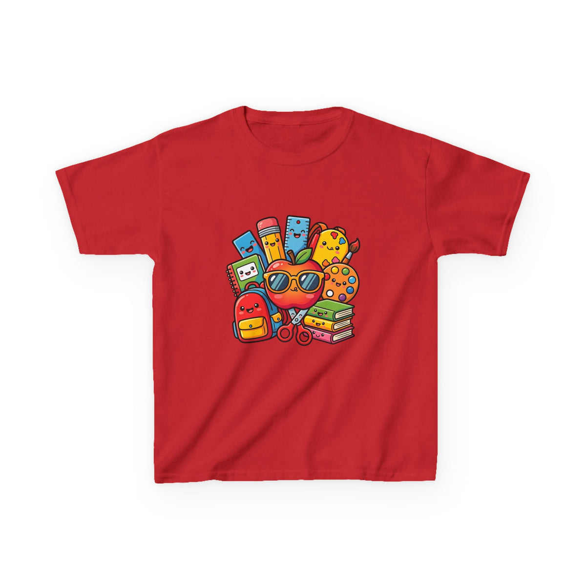 Kids Back to School T-Shirt - Kawaii School Supplies Art | 2026