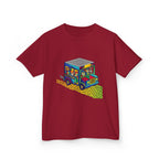 Kids T-Shirt - Vibrant Geometric Animal Bus Adventure