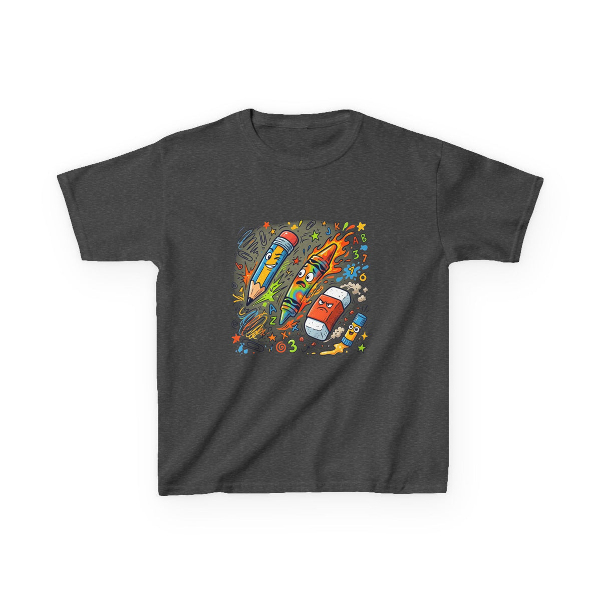 Kids Tee - Vibrant Doodle School Supplies | Back to School