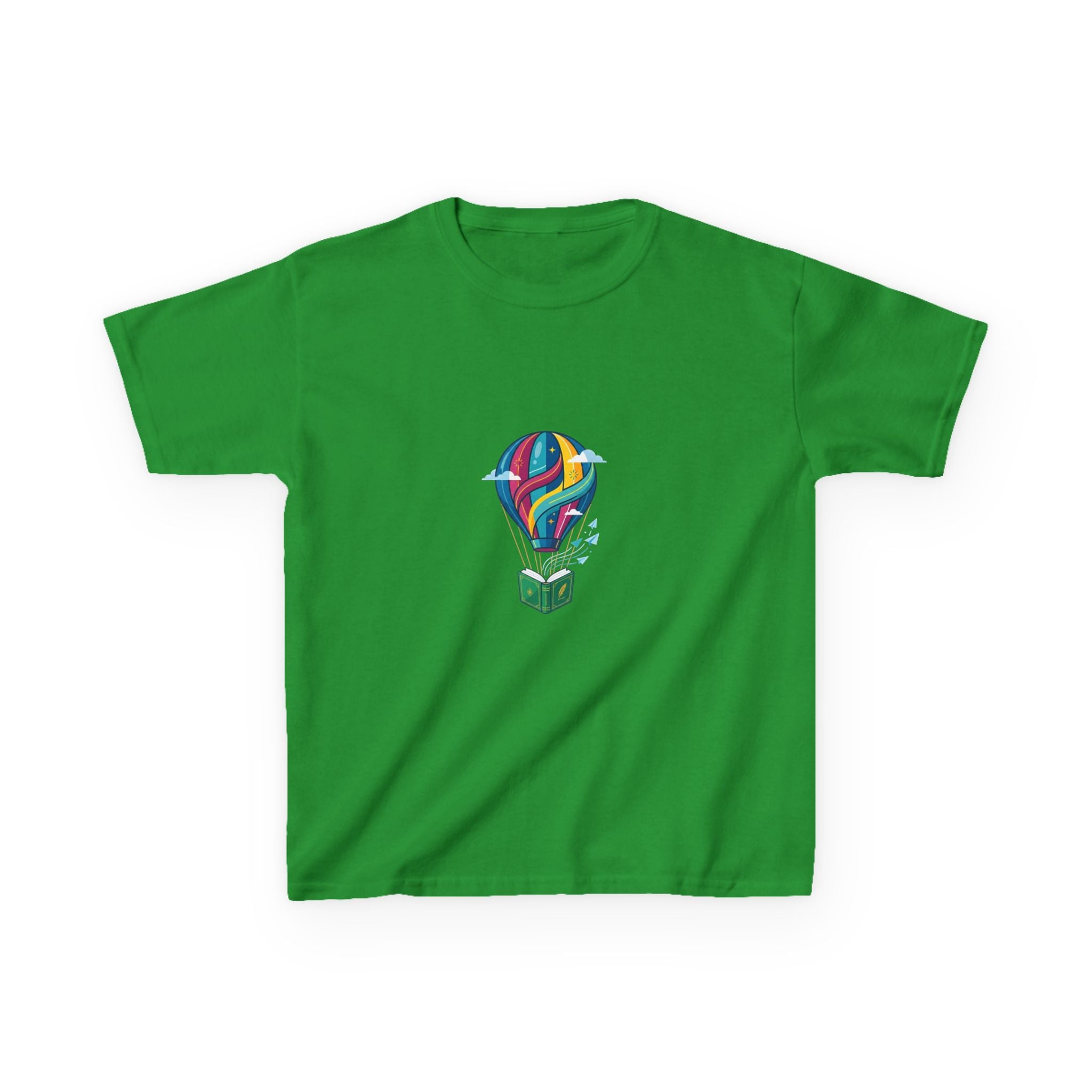 Kids T-Shirt - Bookworm Hot Air Balloon Reading Adventure Tee